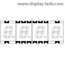 Pantalla SMD de 7 segmentos y cuatro dígitos de 0,2 pulgadas