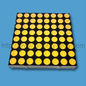 Matriz de puntos LED 8x8 de 2 pulgadas en amarillo