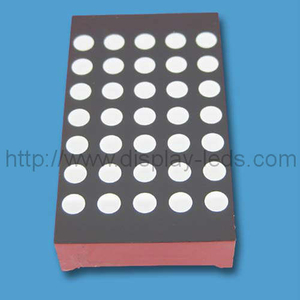 Matriz de puntos LED 5x7 de 1,2 pulgadas con espacios hacia arriba y hacia abajo