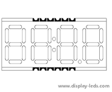 Pantalla SMD de 7 segmentos y cuatro dígitos de 0,39 pulgadas con tipo de reloj